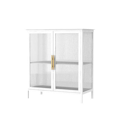Glass Door Display Cabinet Industrial Storage Cabinet for Living Room 31"L x 16"W x 35"H White Clearhalo 'Display & China Cabinets' 'display_china_cabinets' 'furn' 'furn_display_china_cabinets' 'Furniture' 'Kitchen & Dining Furniture' 6196692