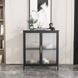 Glass Door Display Cabinet Industrial Storage Cabinet for Living Room Clearhalo 'Display & China Cabinets' 'display_china_cabinets' 'furn' 'furn_display_china_cabinets' 'Furniture' 'Kitchen & Dining Furniture' 6196707