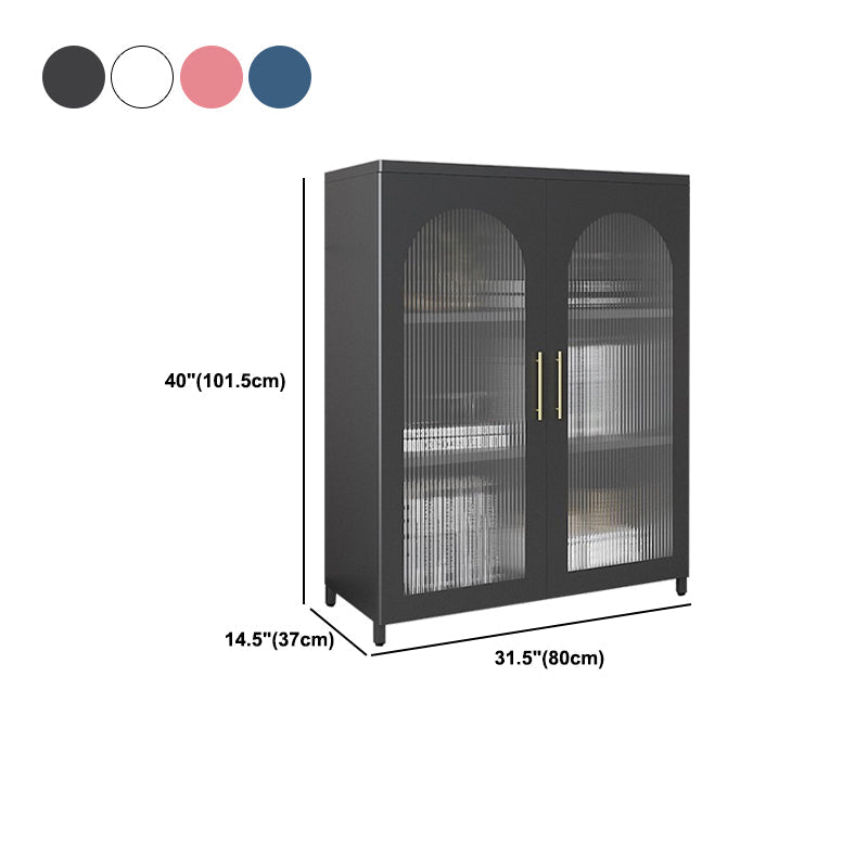 Mobile moderno mobile in metallo porte in vetro armadio a buffet per camera da letto