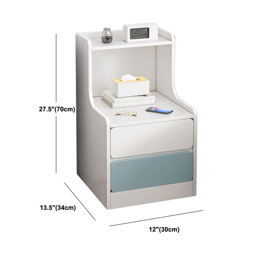 Cajones modernos de la cama de madera de madera con la mesa de noche incluida para el dormitorio