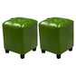 Leather Pouf Ottoman Whole Colored Water Resistant Square Tufted Pouf Ottoman Green 2 Piece Set Clearhalo 'furn' 'furn_ottomans_poufs' 'Furniture' 'Living Room Furniture' 'Ottomans & Poufs' 'ottomans_poufs' 6197044