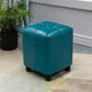 Leather Pouf Ottoman Whole Colored Water Resistant Square Tufted Pouf Ottoman Blue 1 Piece Clearhalo 'furn' 'furn_ottomans_poufs' 'Furniture' 'Living Room Furniture' 'Ottomans & Poufs' 'ottomans_poufs' 6197051