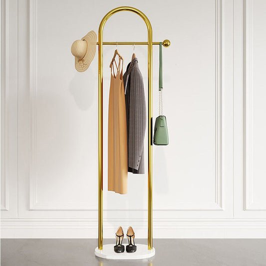 Wunderschöner Metallbeschattierungs -Rack Marmorboden Rack mit Kleiderhaken