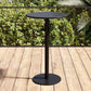 Round Metal Bar Table 41.3"H Industrial Style Outdoor Bar Stool Table with Pedestal