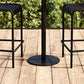 Round Metal Bar Table 41.3"H Industrial Style Outdoor Bar Stool Table with Pedestal