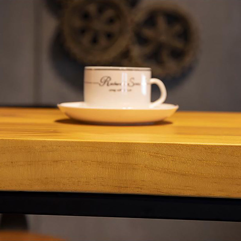 Mesa de barra industrial rectángulo de barra de madera sólida Mesa de pub de altura de barra para café