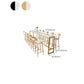 Glam Pub Table Solid Wood Rectangle Bar Table for Indoor and Breakroom