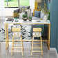 Glam Pub Table Faux Marble Bar Height Rectangle Bar Table for Indoor 55.1"L x 15.7"W x 41.3"H Without Chairs Clearhalo 'Bar Furniture' 'Bar Tables' 'bar_tables' 'furn' 'furn_bar_tables' 'Furniture' 'Kitchen & Dining Furniture' 6197383