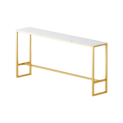 Glam Pub Table Faux Marble Bar Height Rectangle Bar Table for Indoor Without Chairs Clearhalo 'Bar Furniture' 'Bar Tables' 'bar_tables' 'furn' 'furn_bar_tables' 'Furniture' 'Kitchen & Dining Furniture' 6197384