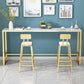 Glam Pub Table Faux Marble Bar Height Rectangle Bar Table for Indoor Clearhalo 'Bar Furniture' 'Bar Tables' 'bar_tables' 'furn' 'furn_bar_tables' 'Furniture' 'Kitchen & Dining Furniture' 6197388