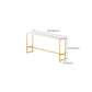 Glam Pub Table Faux Marble Bar Height Rectangle Bar Table for Indoor Clearhalo 'Bar Furniture' 'Bar Tables' 'bar_tables' 'furn' 'furn_bar_tables' 'Furniture' 'Kitchen & Dining Furniture' 6197390
