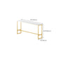 Glam Pub Table Faux Marble Bar Height Rectangle Bar Table for Indoor Clearhalo 'Bar Furniture' 'Bar Tables' 'bar_tables' 'furn' 'furn_bar_tables' 'Furniture' 'Kitchen & Dining Furniture' 6197392