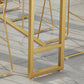 Glam Pub Table Bar Height Faux Marble Rectangle Bar Table for Indoor Clearhalo 'Bar Furniture' 'Bar Tables' 'bar_tables' 'furn' 'furn_bar_tables' 'Furniture' 'Kitchen & Dining Furniture' 6197405