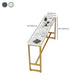 Glam Pub Table Bar Height Faux Marble Rectangle Bar Table for Indoor Clearhalo 'Bar Furniture' 'Bar Tables' 'bar_tables' 'furn' 'furn_bar_tables' 'Furniture' 'Kitchen & Dining Furniture' 6197411