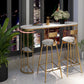 Oval Sintered Stone Bar Table Metal Base Dining Table with Storage Shelves Clearhalo 'Bar Furniture' 'Bar Tables' 'bar_tables' 'furn' 'furn_bar_tables' 'Furniture' 'Kitchen & Dining Furniture' 6197487