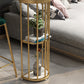 Oval Sintered Stone Bar Table Metal Base Dining Table with Storage Shelves Clearhalo 'Bar Furniture' 'Bar Tables' 'bar_tables' 'furn' 'furn_bar_tables' 'Furniture' 'Kitchen & Dining Furniture' 6197489