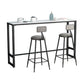 Glam Pub Table Trestle Base Rectangle Bar Table for Indoor and Breakroom Clearhalo 'Bar Furniture' 'Bar Tables' 'bar_tables' 'furn' 'furn_bar_tables' 'Furniture' 'Kitchen & Dining Furniture' 6197505