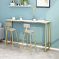 Glam Pub Table Trestle Base Rectangle Bar Table for Indoor and Breakroom Clearhalo 'Bar Furniture' 'Bar Tables' 'bar_tables' 'furn' 'furn_bar_tables' 'Furniture' 'Kitchen & Dining Furniture' 6197512