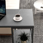 Rectangle Sintered Stone Bar Table Black and Metal Base Bar Table for Kitchen Living Room Clearhalo 'Bar Furniture' 'Bar Tables' 'bar_tables' 'furn' 'furn_bar_tables' 'Furniture' 'Kitchen & Dining Furniture' 6197528