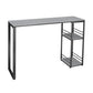 Rectangle Sintered Stone Bar Table Black and Metal Base Bar Table for Kitchen Living Room Clearhalo 'Bar Furniture' 'Bar Tables' 'bar_tables' 'furn' 'furn_bar_tables' 'Furniture' 'Kitchen & Dining Furniture' 6197529