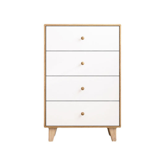 Contemporary Engineered Wood Bedroom Storage Chest Vertical Chest with Drawers