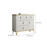 Glam Engineered Wood Storage Chest Bedroom Horizontal Chest with Drawers