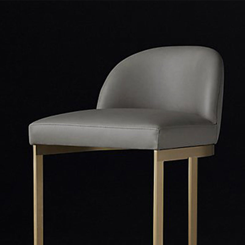 Glam Faux Leather Bar Stool Footrest Counter-height Stool for Dining Room Clearhalo 'Bar Furniture' 'Bar Stools' 'bar_stools' 'furn' 'furn_bar_stools' 'Furniture' 'Kitchen & Dining Furniture' 6198233