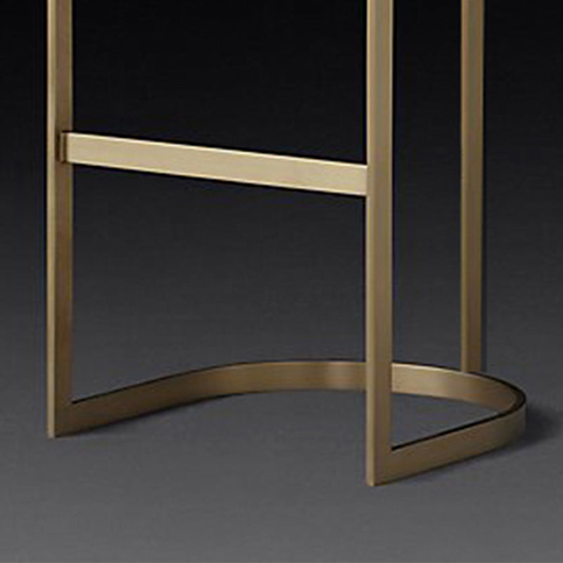 Glam Faux Leather Bar Stool Footrest Counter-height Stool for Dining Room Clearhalo 'Bar Furniture' 'Bar Stools' 'bar_stools' 'furn' 'furn_bar_stools' 'Furniture' 'Kitchen & Dining Furniture' 6198238