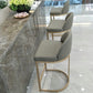 Glam Faux Leather Bar Stool Footrest Counter-height Stool for Dining Room Clearhalo 'Bar Furniture' 'Bar Stools' 'bar_stools' 'furn' 'furn_bar_stools' 'Furniture' 'Kitchen & Dining Furniture' 6198244