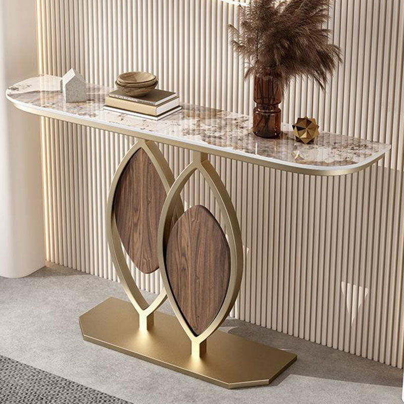 Console glam alta 31,5 "Tavolo da accento in pietra 1-tavolo per Hall