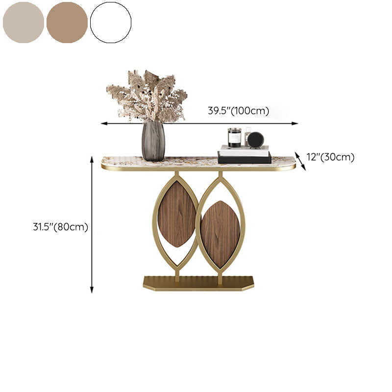 Console glam alta 31,5 "Tavolo da accento in pietra 1-tavolo per Hall