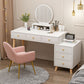 Mesa de tocador de madera y metal con acento de taburete 5/6 cajones de maquillaje