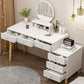 Mesa de tocador de madera y metal con acento de taburete 5/6 cajones de maquillaje
