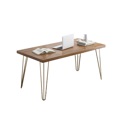Houten schrijfbureau rechthoekig natuurlijk kantoorbureau voor kantoor