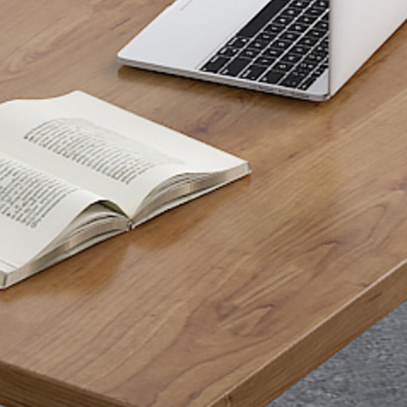 Houten schrijfbureau rechthoekig natuurlijk kantoorbureau voor kantoor