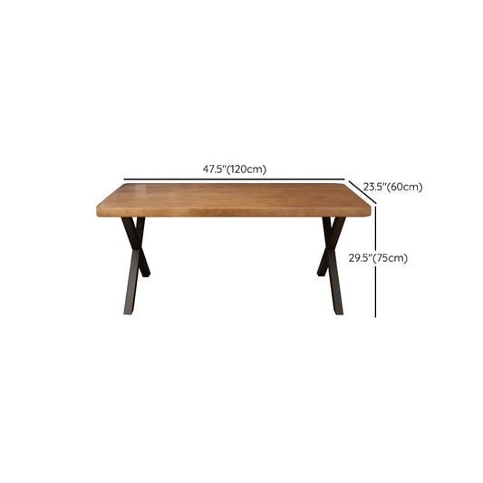 Bureau de bureau rectangulaire industriel naturel bureau d'écriture en bois massif