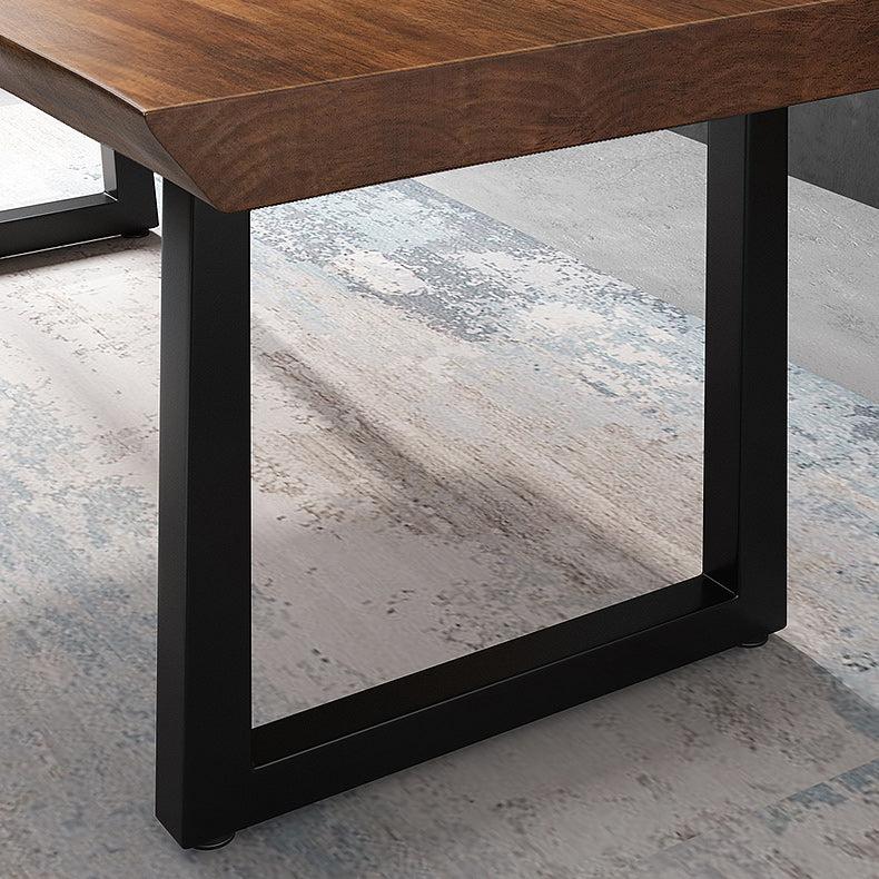 Bureau d'écriture industriel bureau de bureau en bois rectangulaire pour la maison