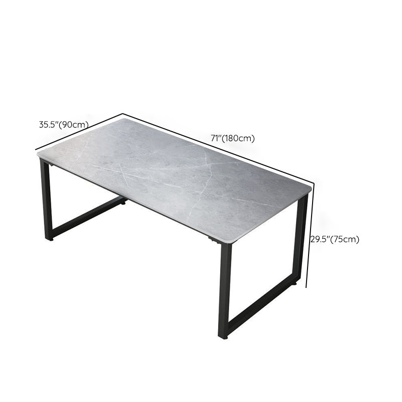 Rectangular Dark Taupe Writing Desk Sled Industrial Office Desk for Home Clearhalo 'furn' 'furn_office_desk' 'Furniture' 'Office Desks' 'Office Furniture' 'office_desk' 6200229