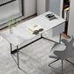 Sled Industrial Office Desk Grey and White Rectangular Writing Desk
