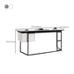 Sled Industrial Office Desk Grey and White Rectangular Writing Desk