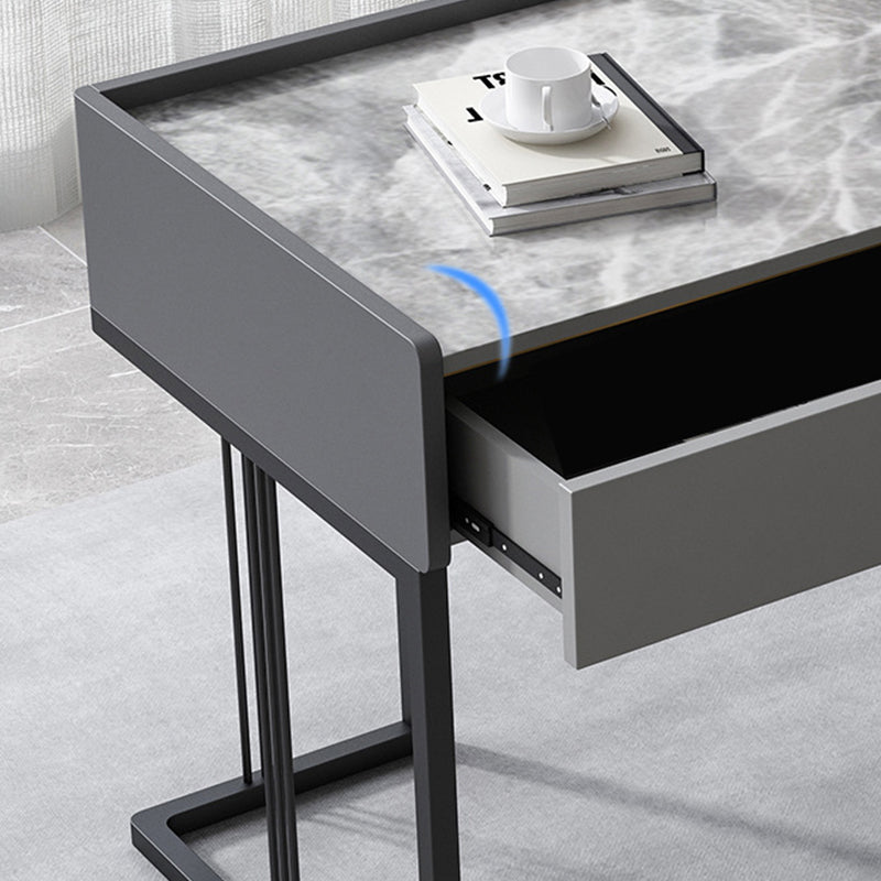 Marmeren industrieel kantoor schrijven bureau rechthoekige kantoorbureau met 2 laden