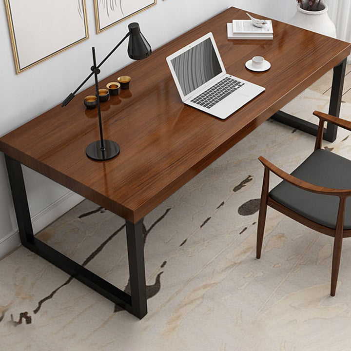 Solid Wood Natural Rectangular Writing Desk Modern Meeting Desk for Office Clearhalo 'furn' 'furn_office_desk' 'Furniture' 'Office Desks' 'Office Furniture' 'office_desk' 6200293