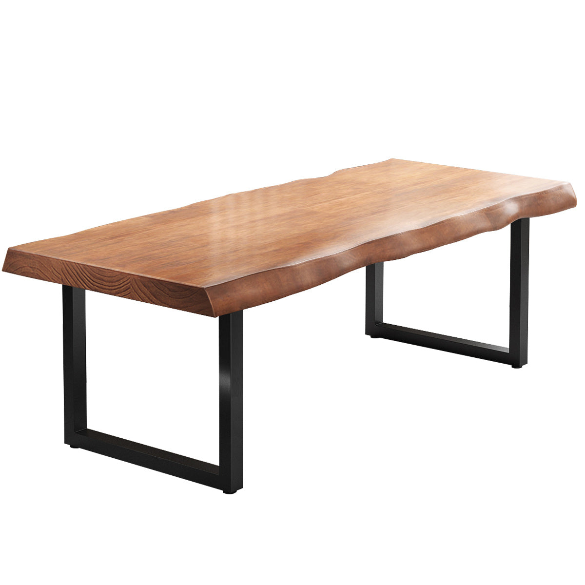 Sled Industrial Writing Desk Brown et bureau noir avec pin et métal