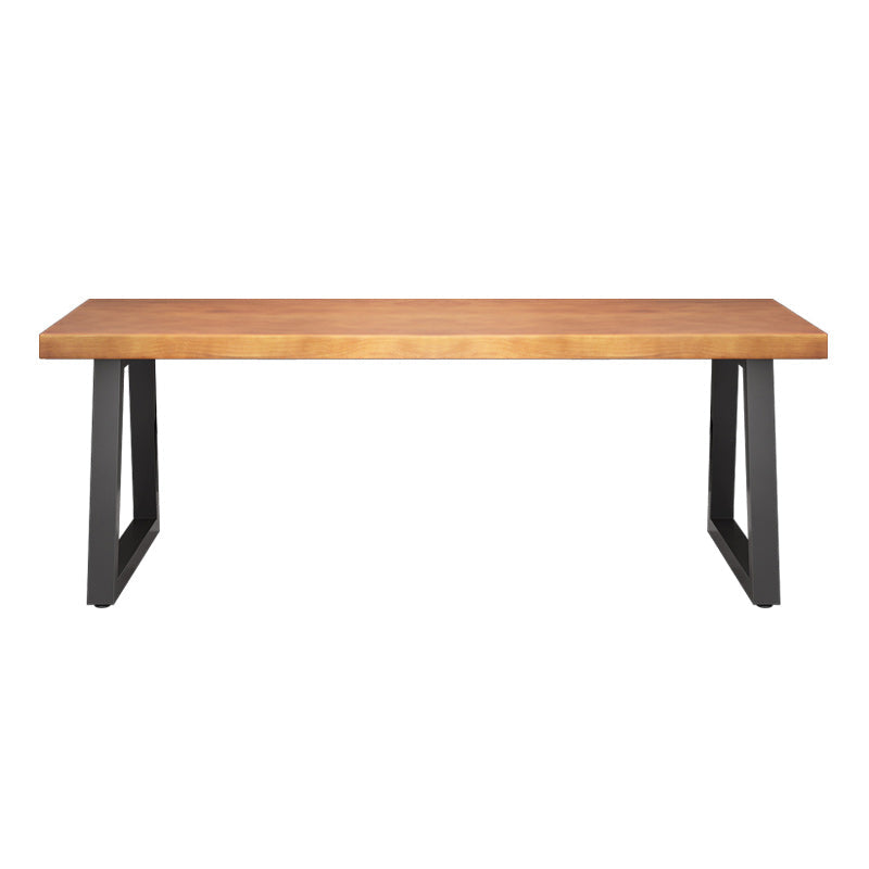 Escritorio de escritura rectangular de madera sólida Home Modern Gaming Desk en natural