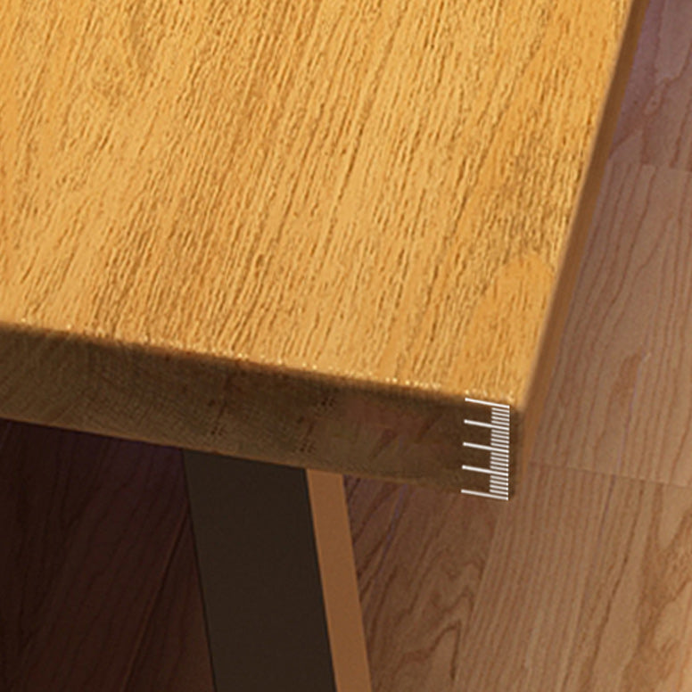 Escritorio de escritura rectangular de madera sólida Home Modern Gaming Desk en natural