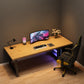 Escritorio de escritura rectangular de madera sólida Home Modern Gaming Desk en natural