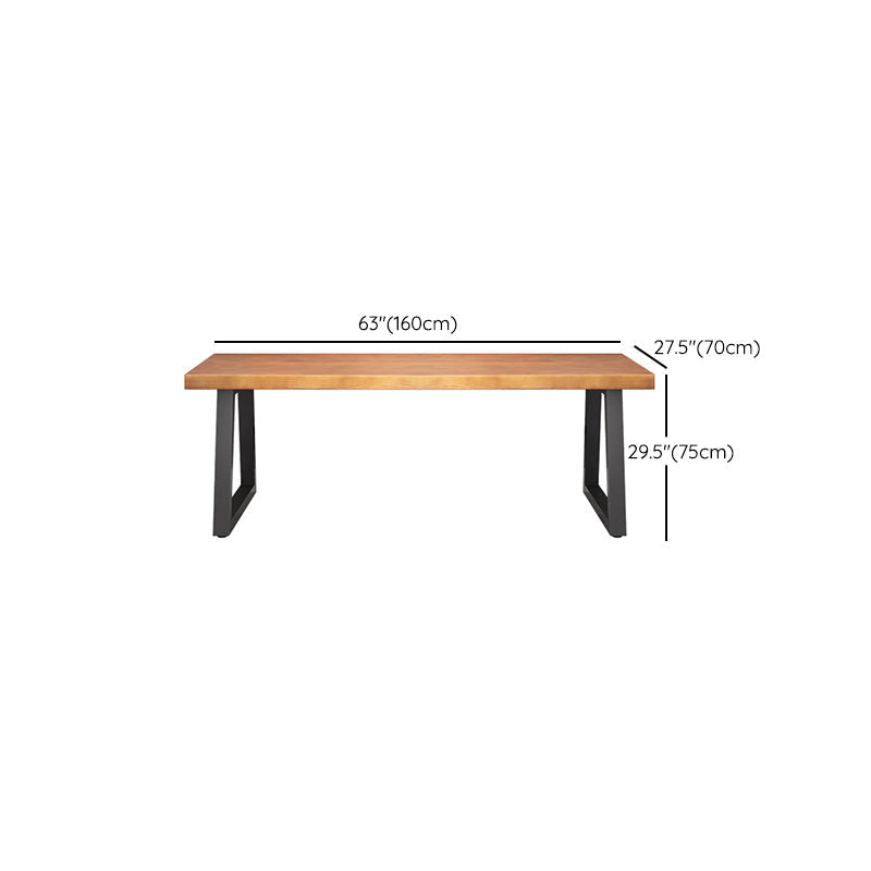 Escritorio de escritura rectangular de madera sólida Home Modern Gaming Desk en natural