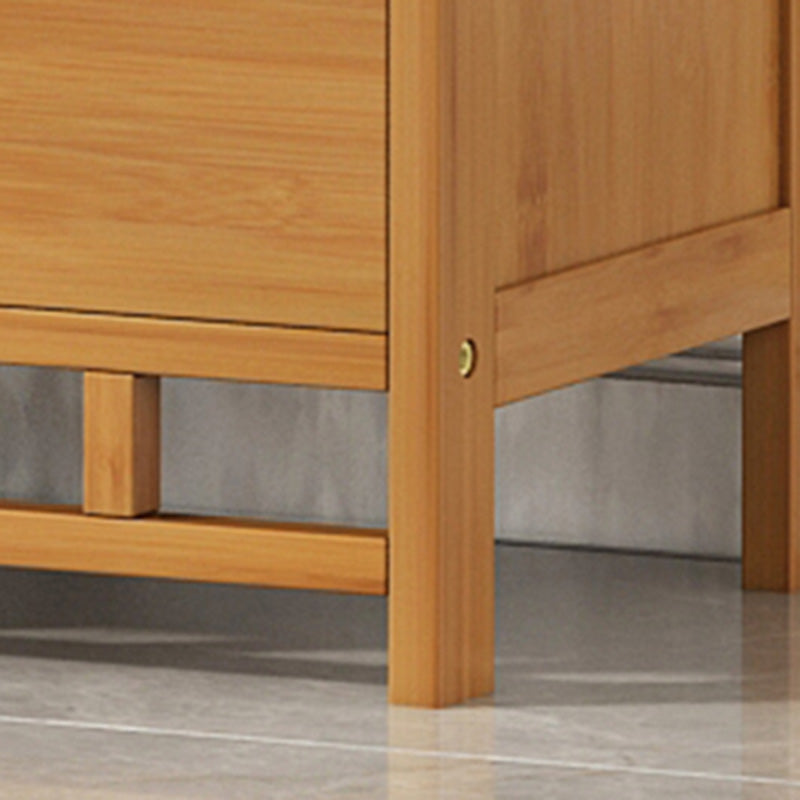 Portabottiglie moderna della metà del secolo Piano in legno a bottiglia in legno in legno in legno naturale