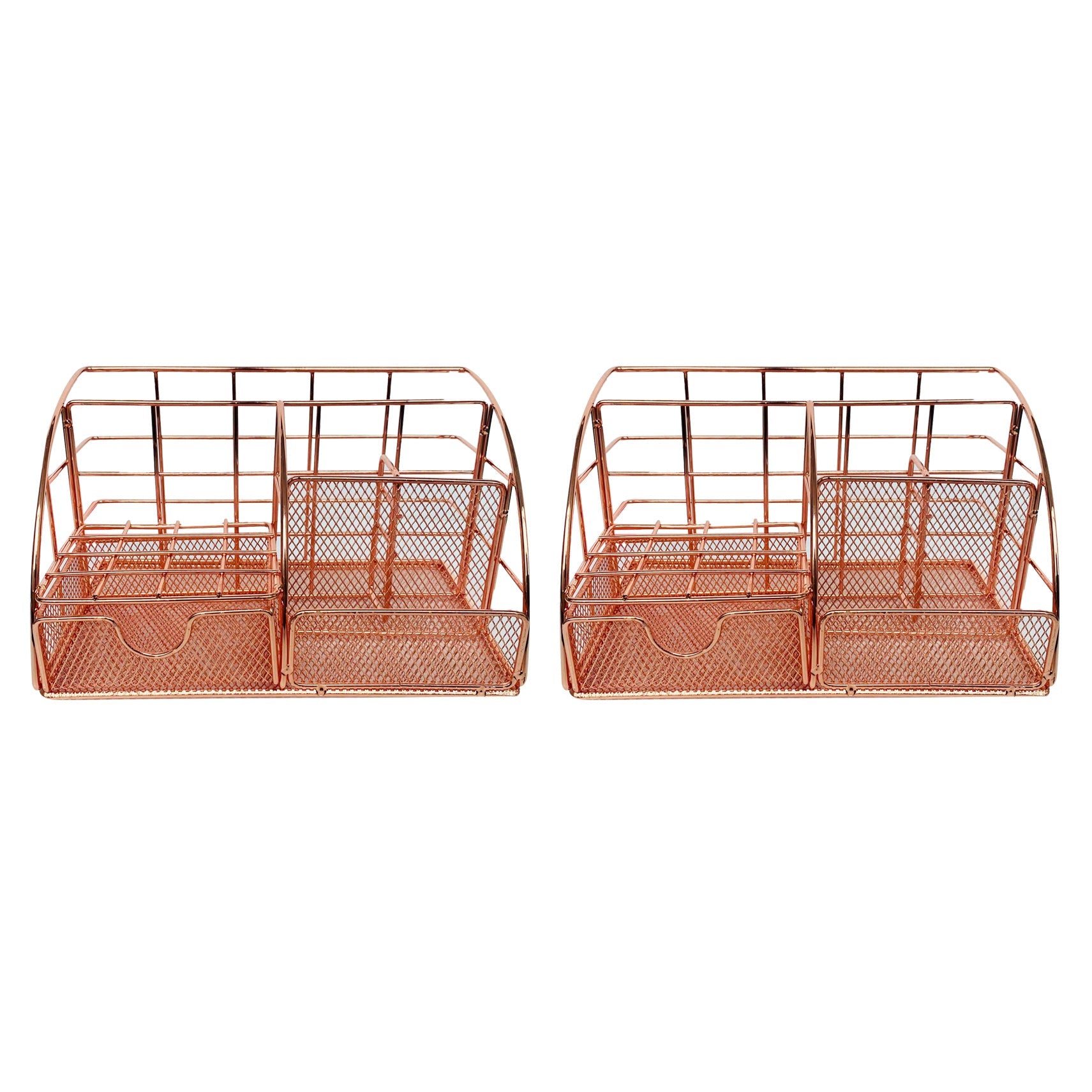Tabletop or Countertop Free-Stand Bottle Wine Rack Modern Metal Wine Bottle Holder 8.7"L x 5.5"W x 4.9"H Rose Gold 2 Piece Set Clearhalo 'furn' 'furn_wine_racks' 'Furniture' 'Kitchen & Dining Furniture' 'Wine Racks' 'wine_racks' 6200575