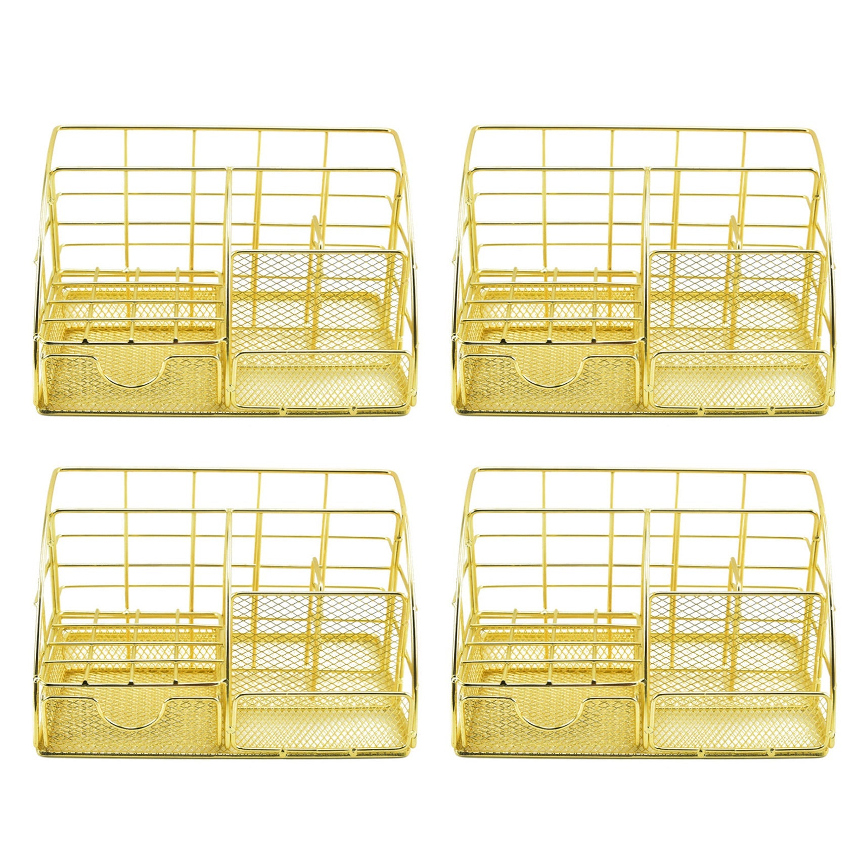 Tabletop or Countertop Free-Stand Bottle Wine Rack Modern Metal Wine Bottle Holder 8.7"L x 5.5"W x 4.9"H Gold 4 Piece Set Clearhalo 'furn' 'furn_wine_racks' 'Furniture' 'Kitchen & Dining Furniture' 'Wine Racks' 'wine_racks' 6200585